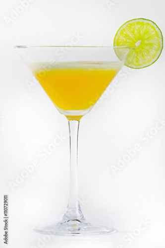 blurry yellow cocktail