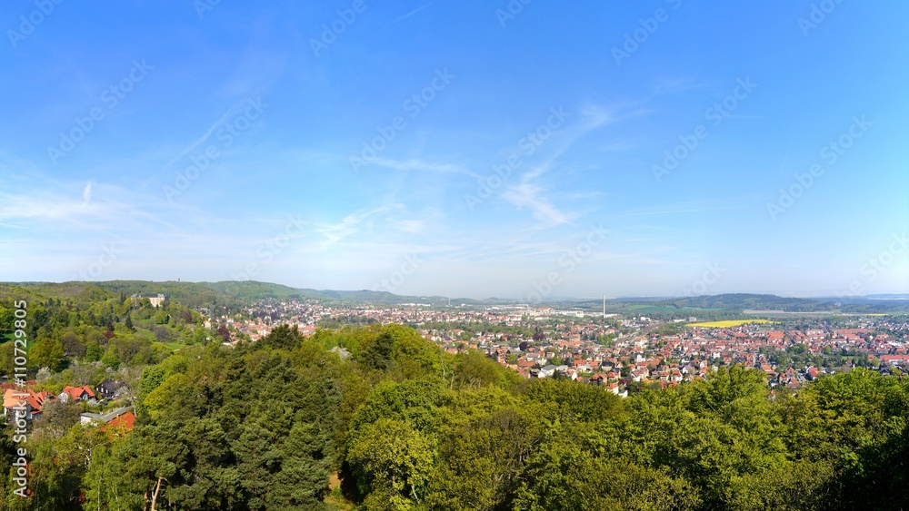 Panorama der Stadt Blankenburg im Harz