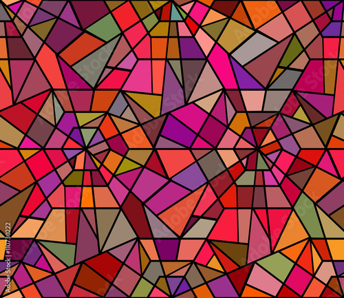 Seamless texture with a broken stained glass. Vector background. Seamless pattern. Broken window