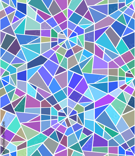 Seamless texture with a broken stained glass. Vector background. Seamless pattern. Broken window