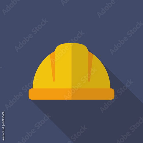 Construction helmet flat icon