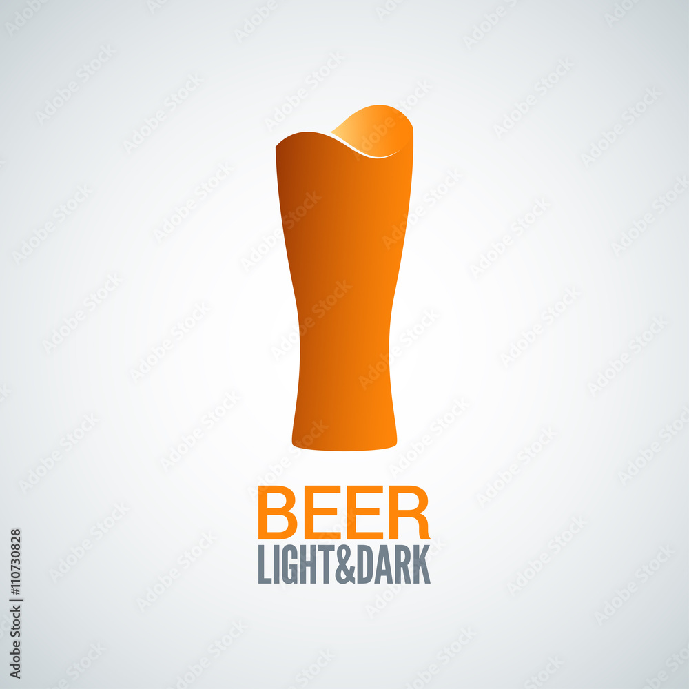 beer glass logo design vector background Stock Vector | Adobe Stock