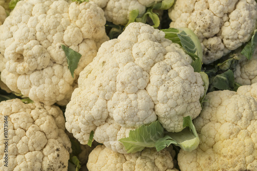 Fresh cauliflower in market