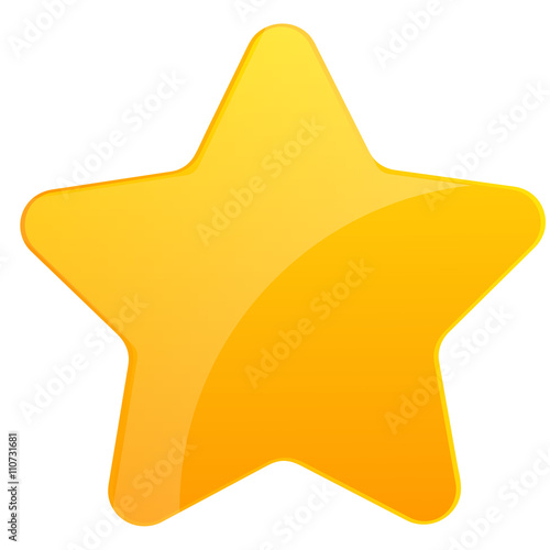 Goldener Stern mit Schimmer auf der Oberfläche
