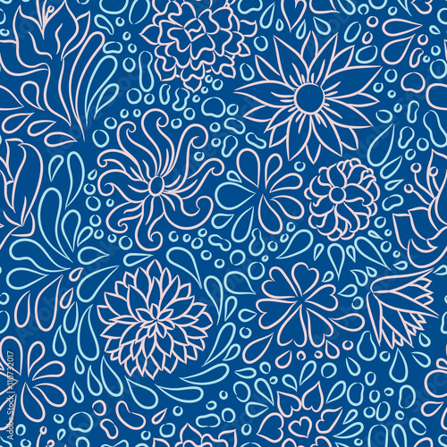 Vector flower pattern. 