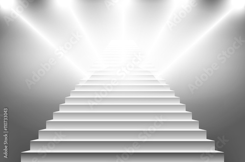detailed illustration of white stairs  eps10 vector