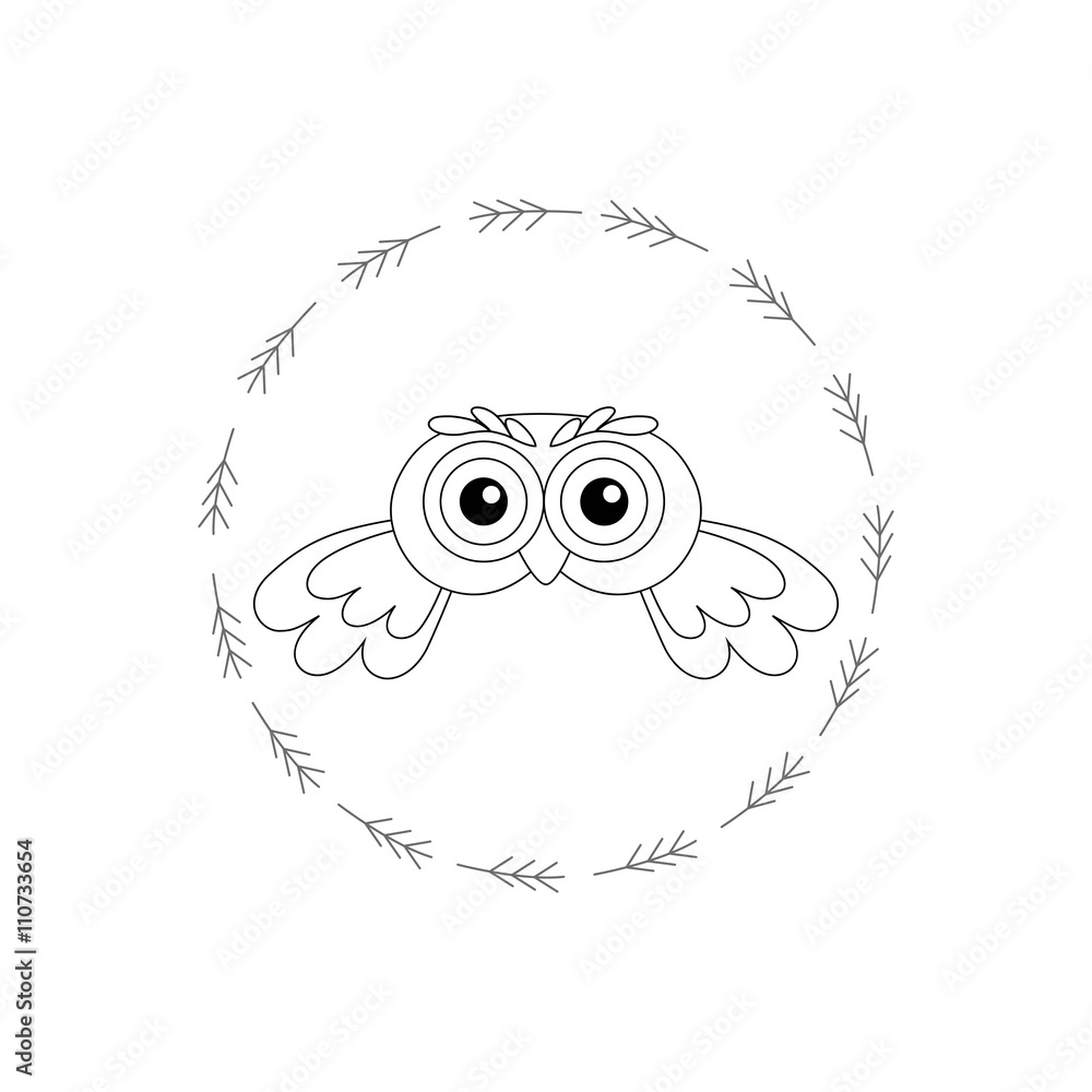 Obraz premium Owl vector birds isolated on white background.