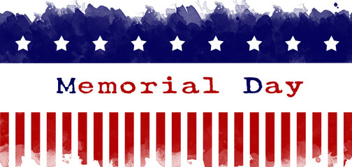 memorial day greeting card american flag grunge background