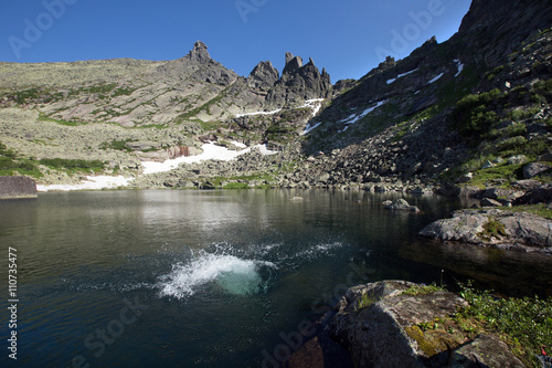 Tale lake in the mountains of the Western Sayan