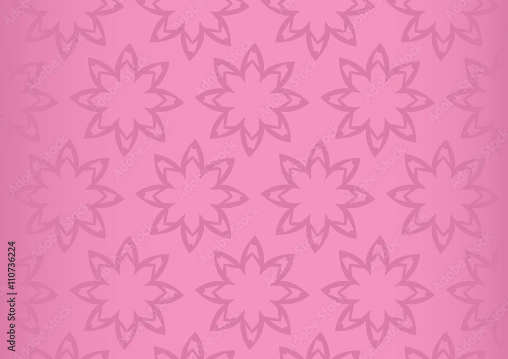 Pink Floral Repeat Pattern Seamless Vector Background Design
