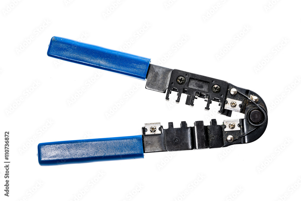 Crimping tool isolated on white background. Crimping tool isolated on white background.