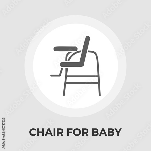 Chair for baby Vector Flat Icon