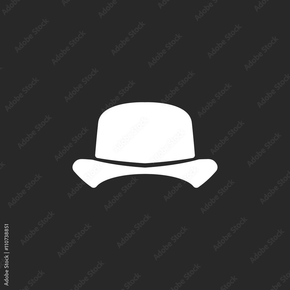Gentleman hat sign simple icon on background Gentleman hat sign simple icon on background