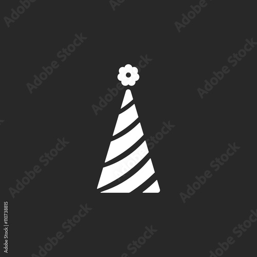 Party hat  sign simple icon on background