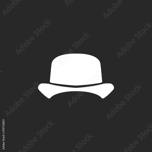 Gentleman hat  sign simple icon on background