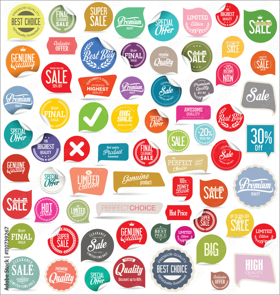 Modern badges collection Modern badges collection