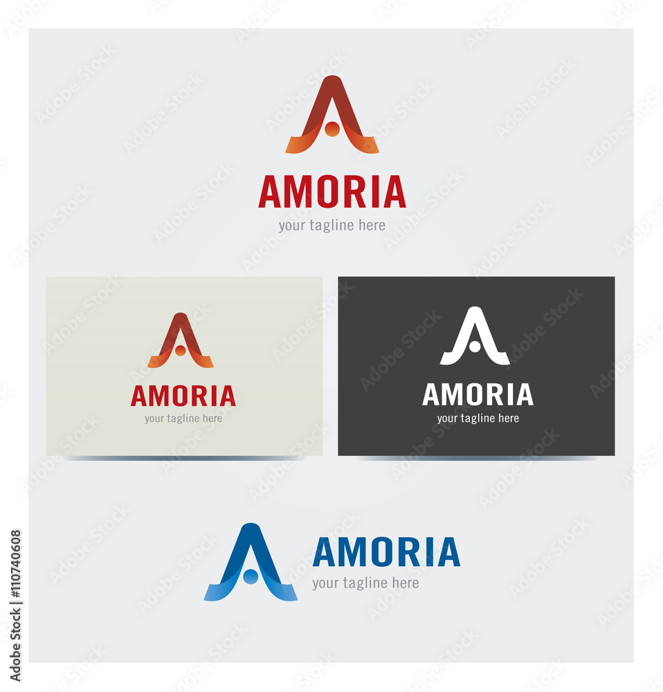 Logo Lettre A Carte de Visite et Charte Graphique Entreprise Plusieurs Couleurs Logo Lettre A Carte de Visite et Charte Graphique Entreprise Plusieurs Couleurs