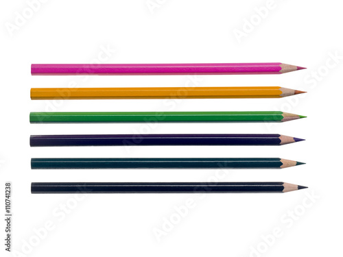 colorful crayon pencils