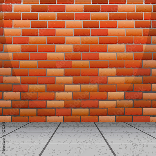 Background design with brick wall