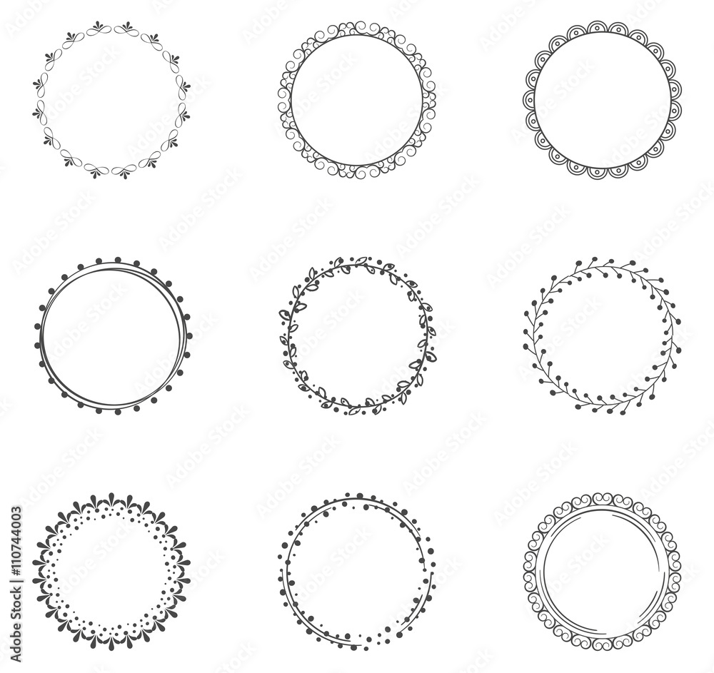 Round decorative circle collection Round decorative circle collection