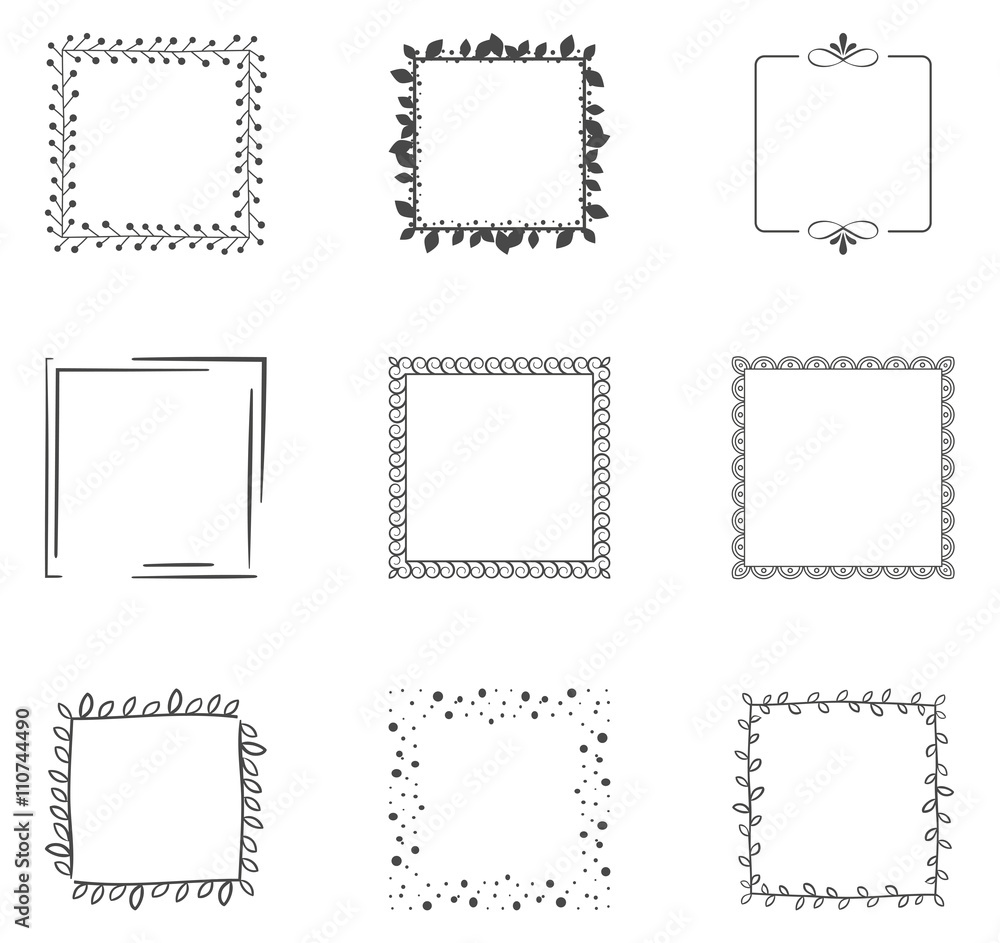 Collection od decorative frames Collection od decorative frames
