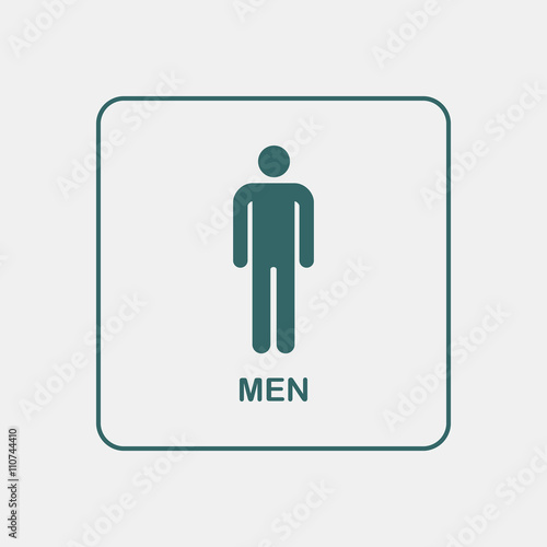 Toilet WC door wall plate.