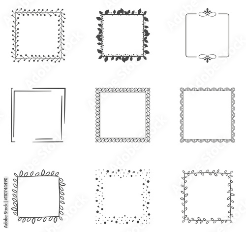 Collection od decorative frames