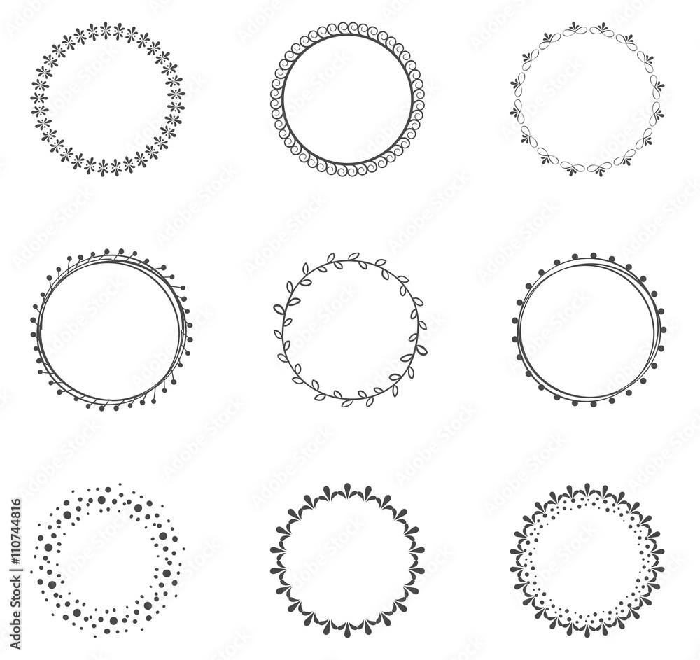 Round decorative circle collection Round decorative circle collection
