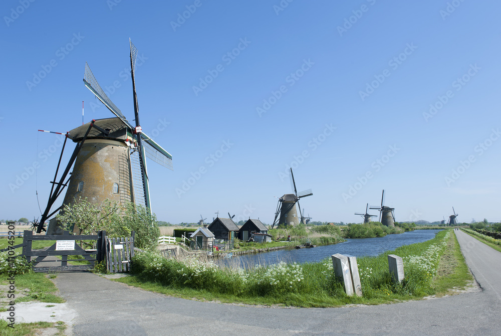 Obraz premium moulins Pays Bas Kinderdijk