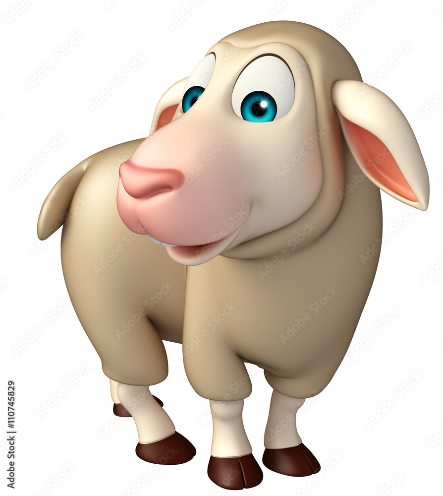 Naklejka premium funny Sheep cartoon character