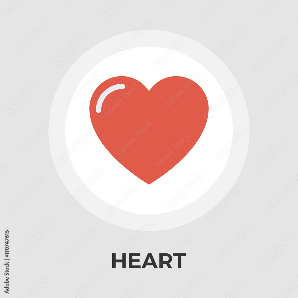 Heart vector flat icon Heart vector flat icon