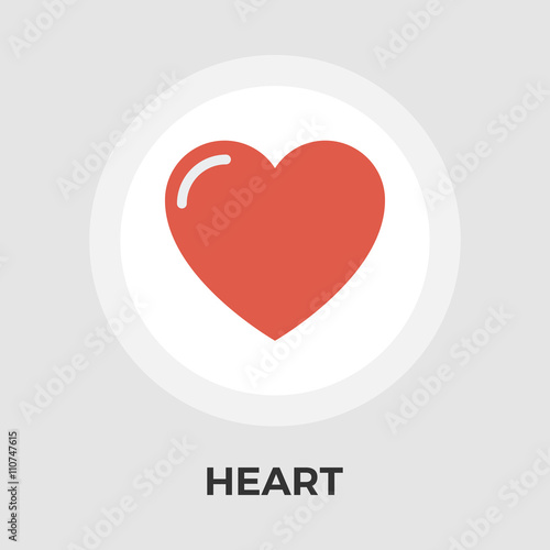 Heart vector flat icon