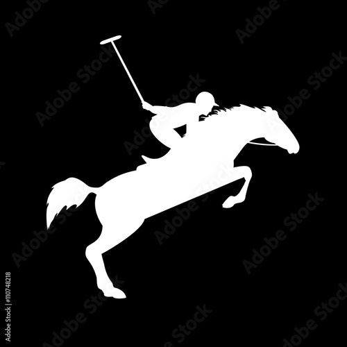 Horse polo silhouettes