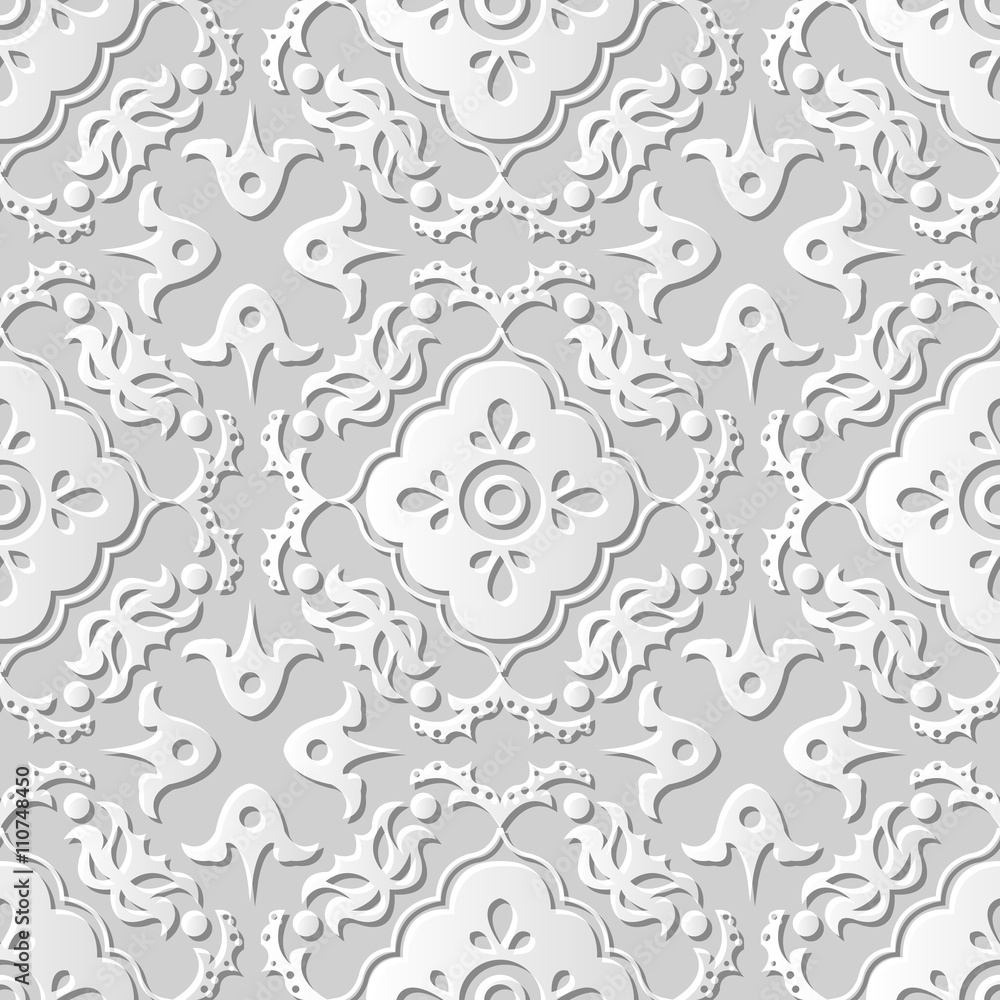 Seamless 3D white paper cut art background 375 round flower kaleidoscope
Seamless 3D white paper cut art background 375 round flower kaleidoscope