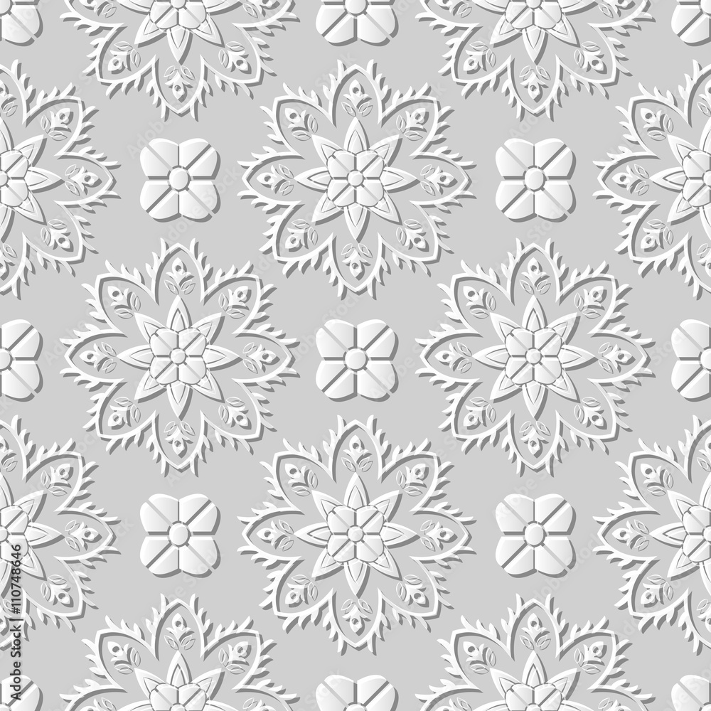 Seamless 3D white paper cut art background 377 vintage cross flower kaleidoscope
Seamless 3D white paper cut art background 377 vintage cross flower kaleidoscope