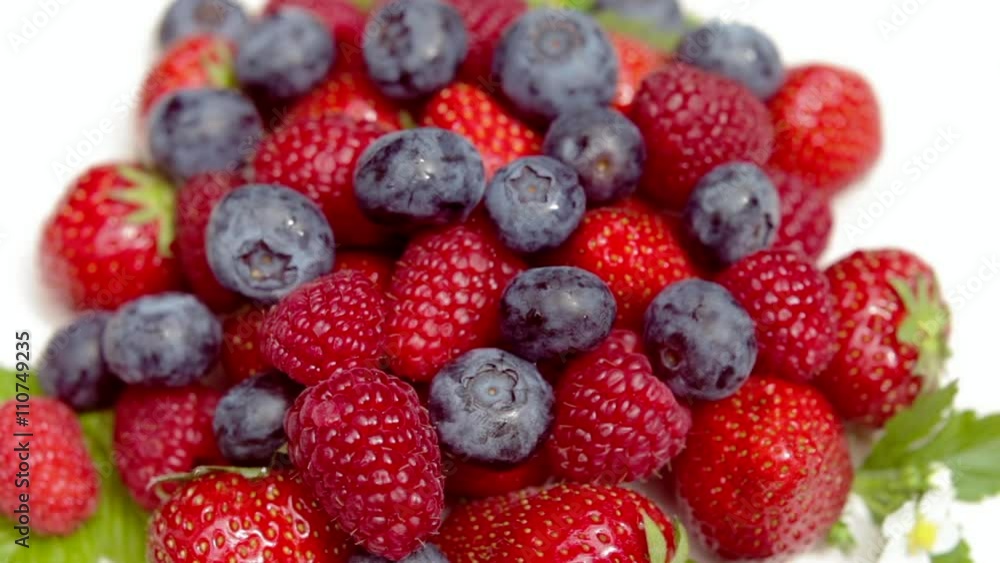 fresh berries mixed isolated on withe fresh berries mixed isolated on withe