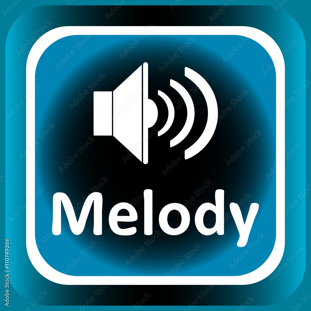 Icon white melody loudspeaker Icon white melody loudspeaker