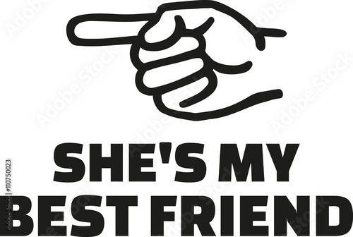 She's my best friend with finger left