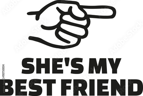 She's my best friend with finger right