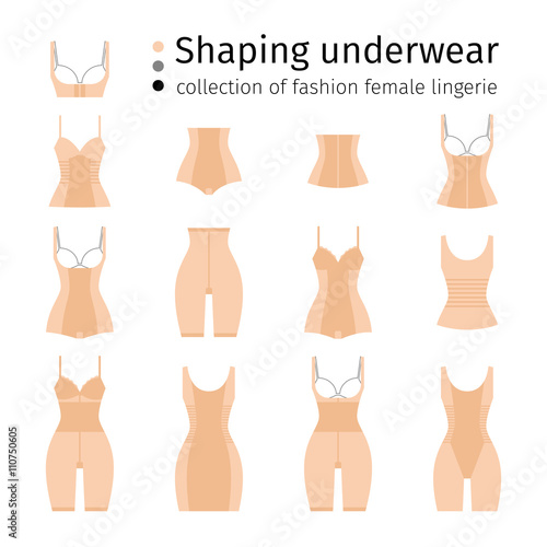 Women shapewear or female corrective underwear vector illustration