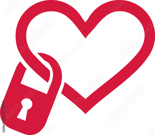 Heart with lock