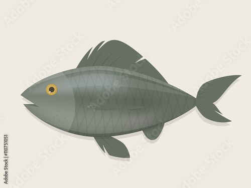 cartoon illustration of a fish