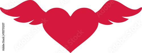 Valentine's day heart with wings