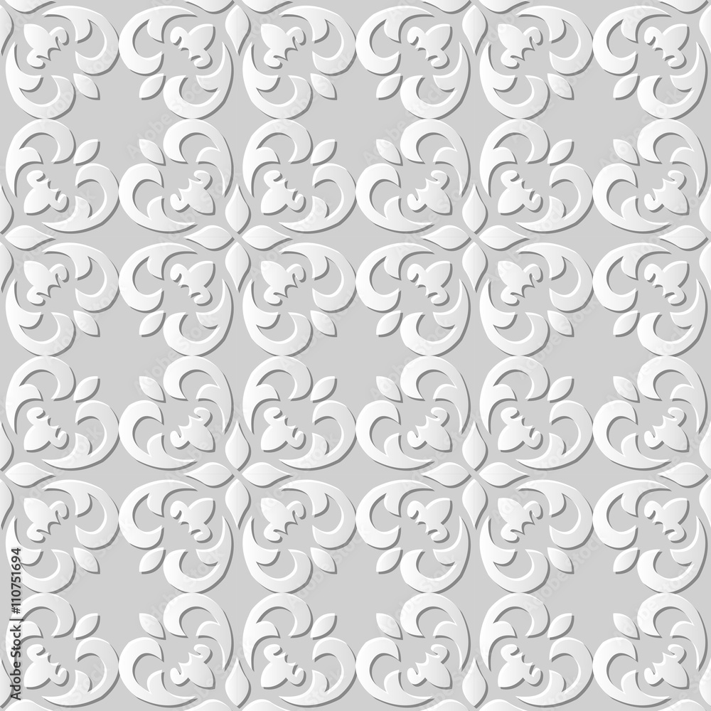 Seamless 3D white paper cut art background 407 spiral curve cross kaleidoscope Seamless 3D white paper cut art background 407 spiral curve cross kaleidoscope