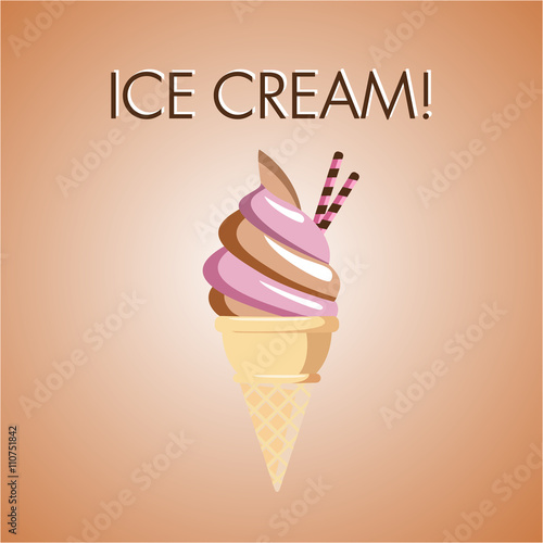 Rico cucurucho de helado fresquito para el verano