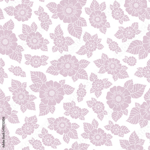 Lace seamless hand drawn vector pattern.