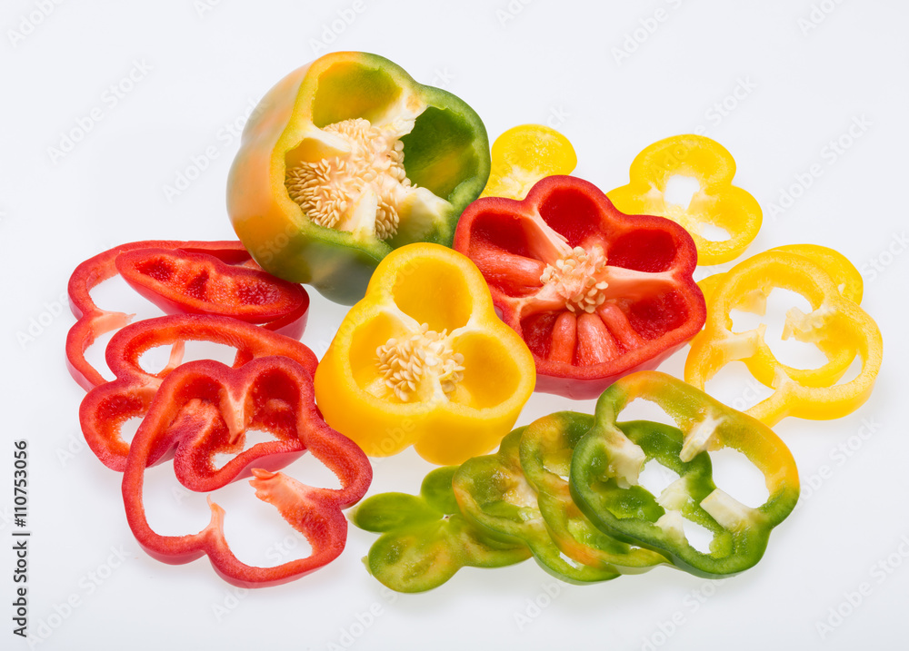 sweet pepper isolated on white background sweet pepper isolated on white background