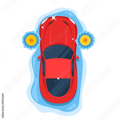 Car wash top view