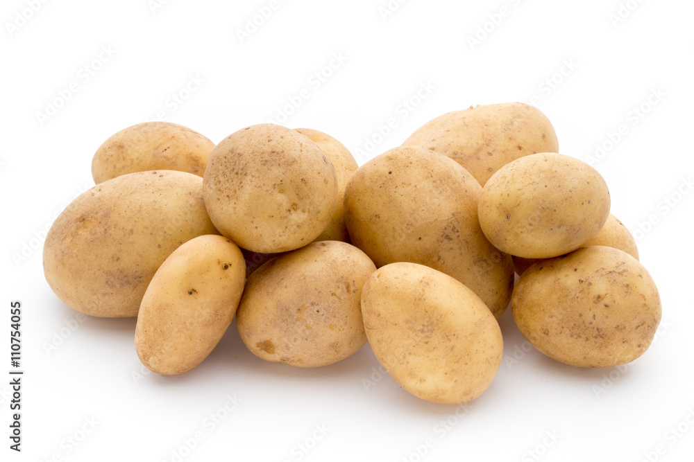 New potato isolated on white background. New potato isolated on white background.