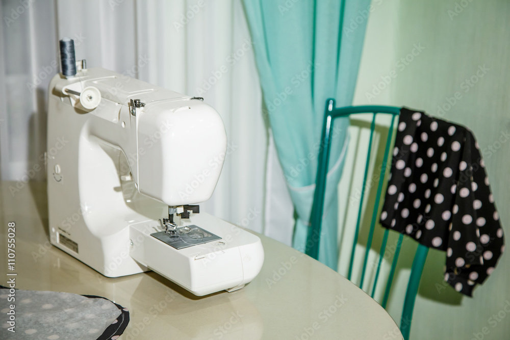 Designer work place sewing machine in office